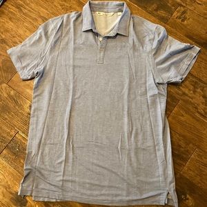 Travis Mathew mens performance blue polo XL, EUC.